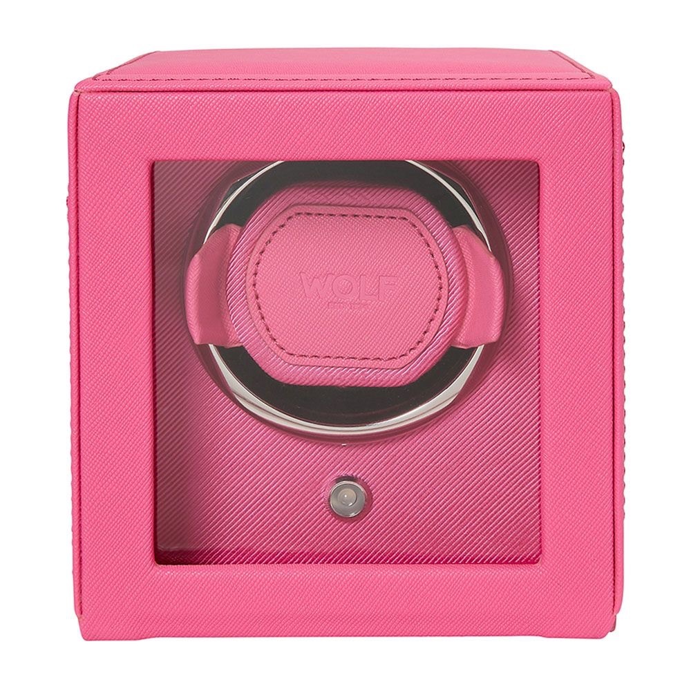 NEW WOLF 1834 Module 1.8 Pink Cub Single Piece Watch Winder with Cover Unisex